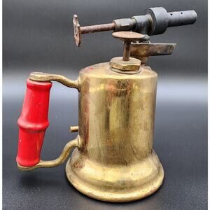 Lion Brand Louisville Brass Blowtorch Vintage 1920s Industrial Decor Tool 7.5"